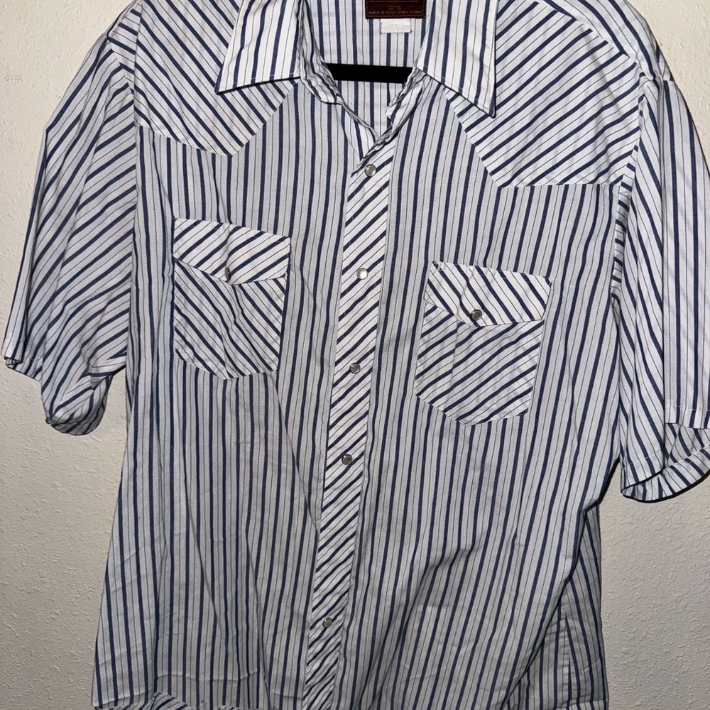 Men's Striped Button-Up Shirt